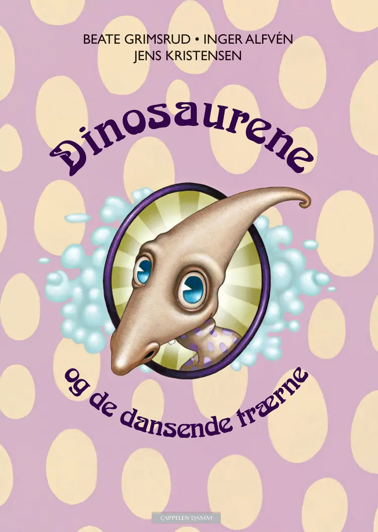 Omslag Dinosaurene og de dansende trærne av Beate Grimsrud (Innbundet)