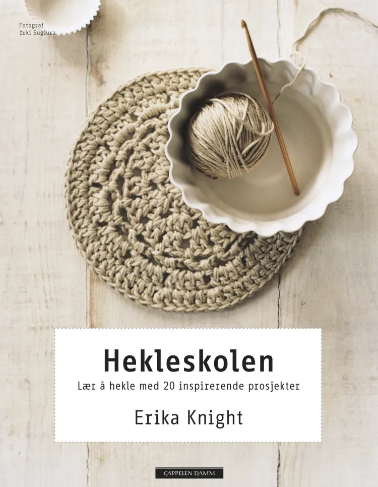 Omslag Hekleskolen av Erika Knight (Innbundet)
