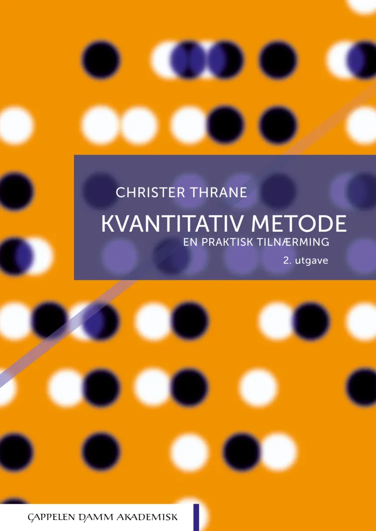 Omslag Kvantitativ metode av Christer Thrane (Heftet)