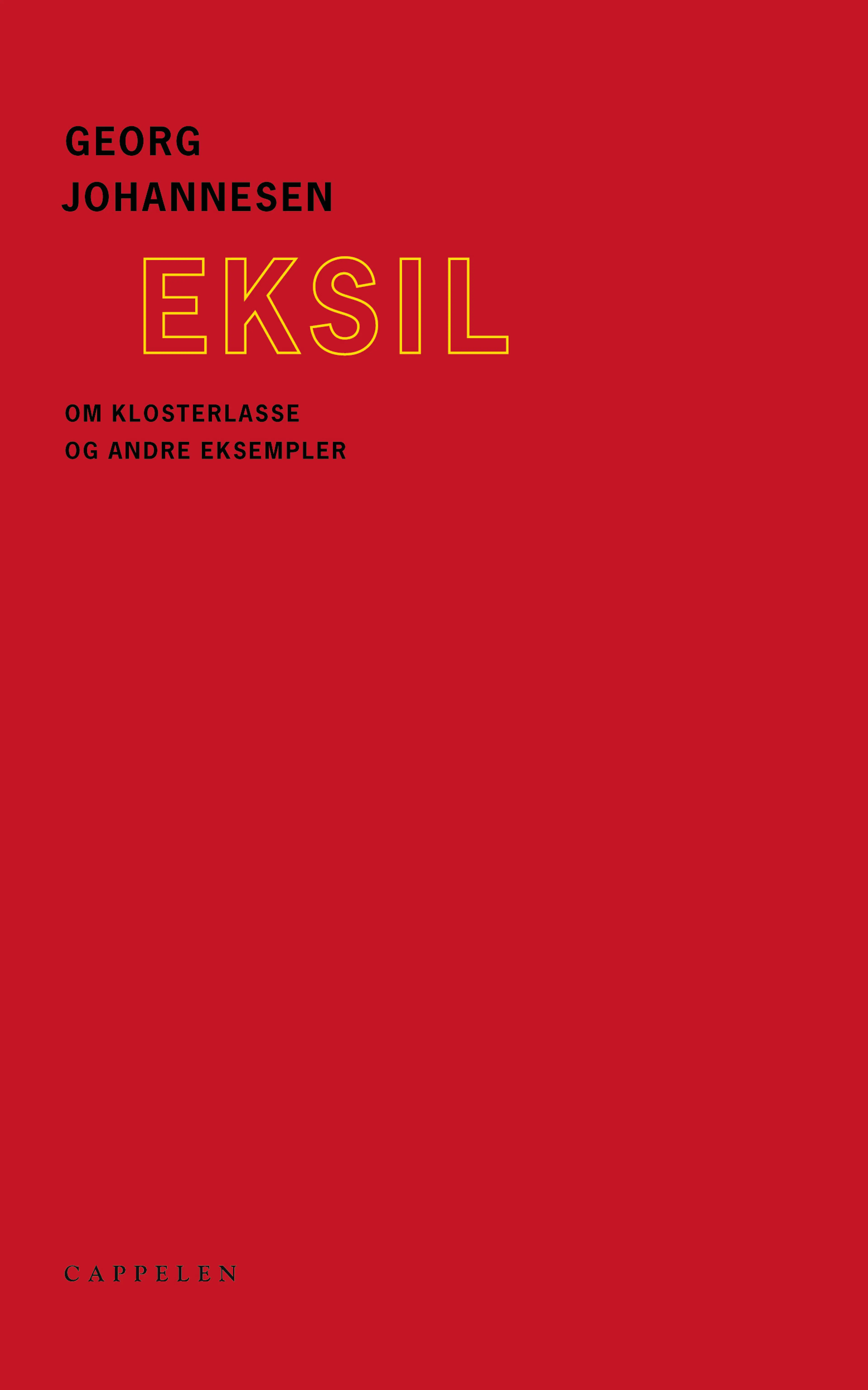 Omslag Eksil av Georg Johannesen (Innbundet)