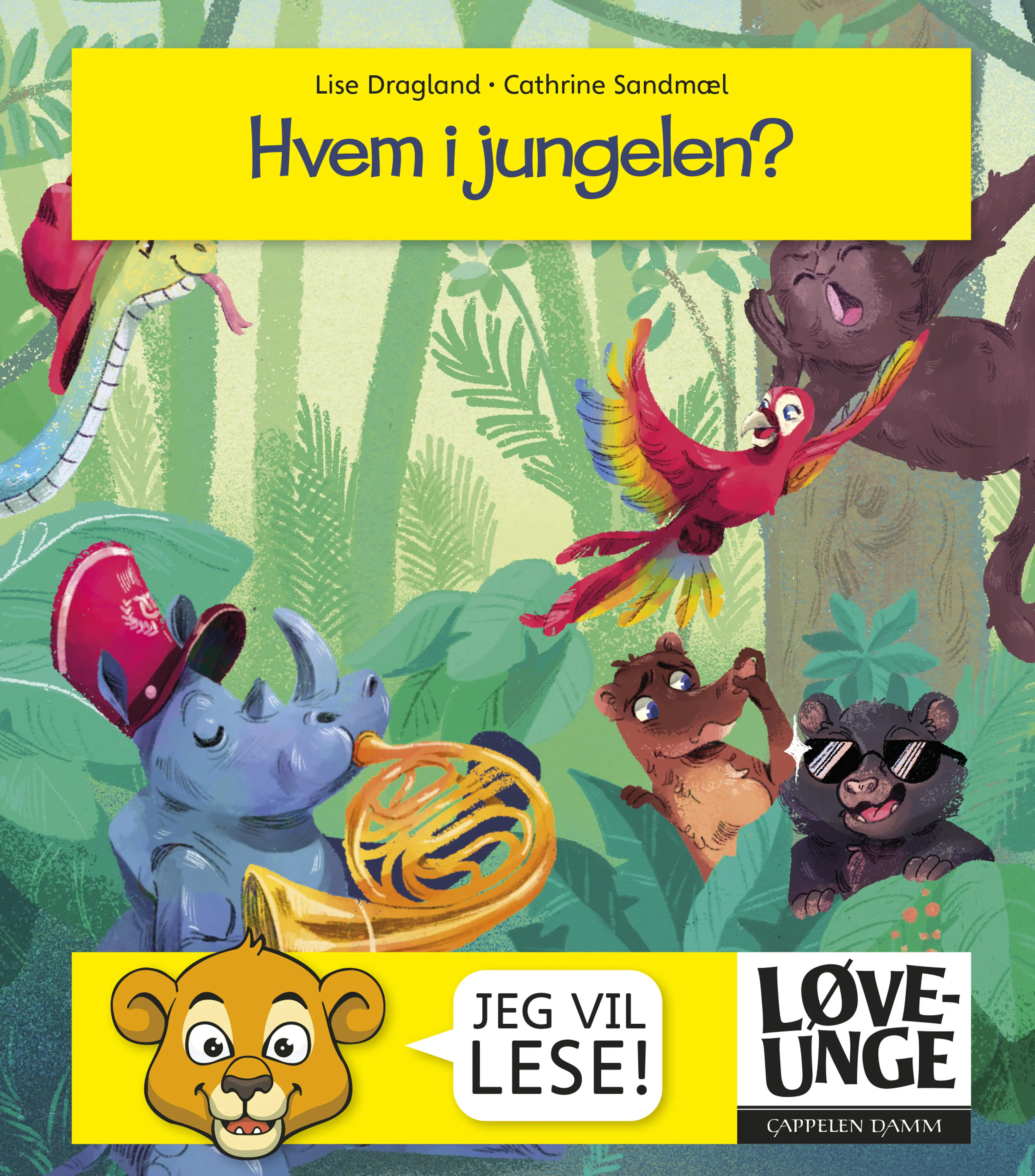 Omslag Løveunge - Hvem i jungelen? av Lise Dragland (Ebok)