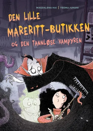 Omslag Den lille mareritt-butikken og den tannløse vampyren av Magdalena Hai (Innbundet)