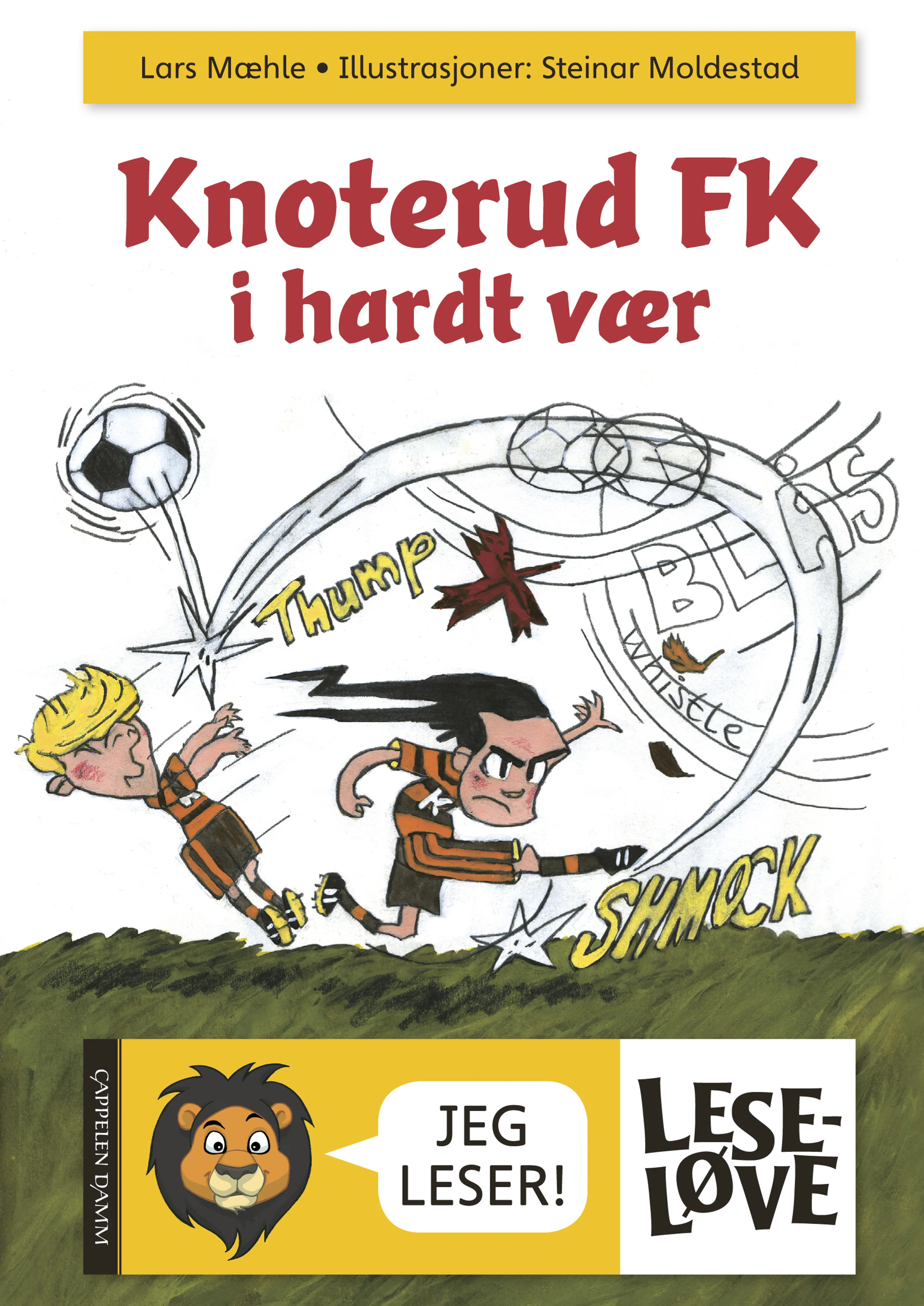 Omslag Leseløve - Knoterud FK i hardt vær av Lars Mæhle (Innbundet)