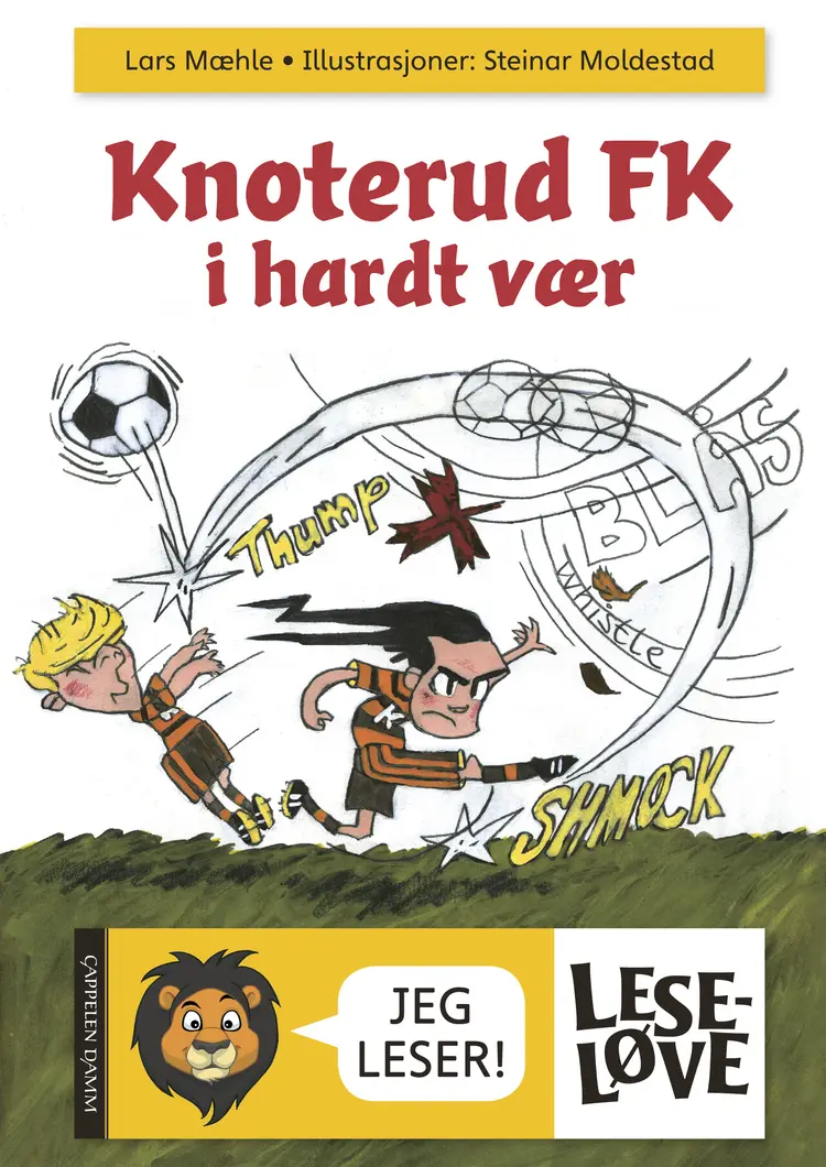 Omslag Leseløve - Knoterud FK i hardt vær av Lars Mæhle (Innbundet)
