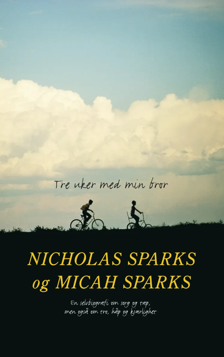 Omslag Tre uker med min bror av Nicholas Sparks (Innbundet)