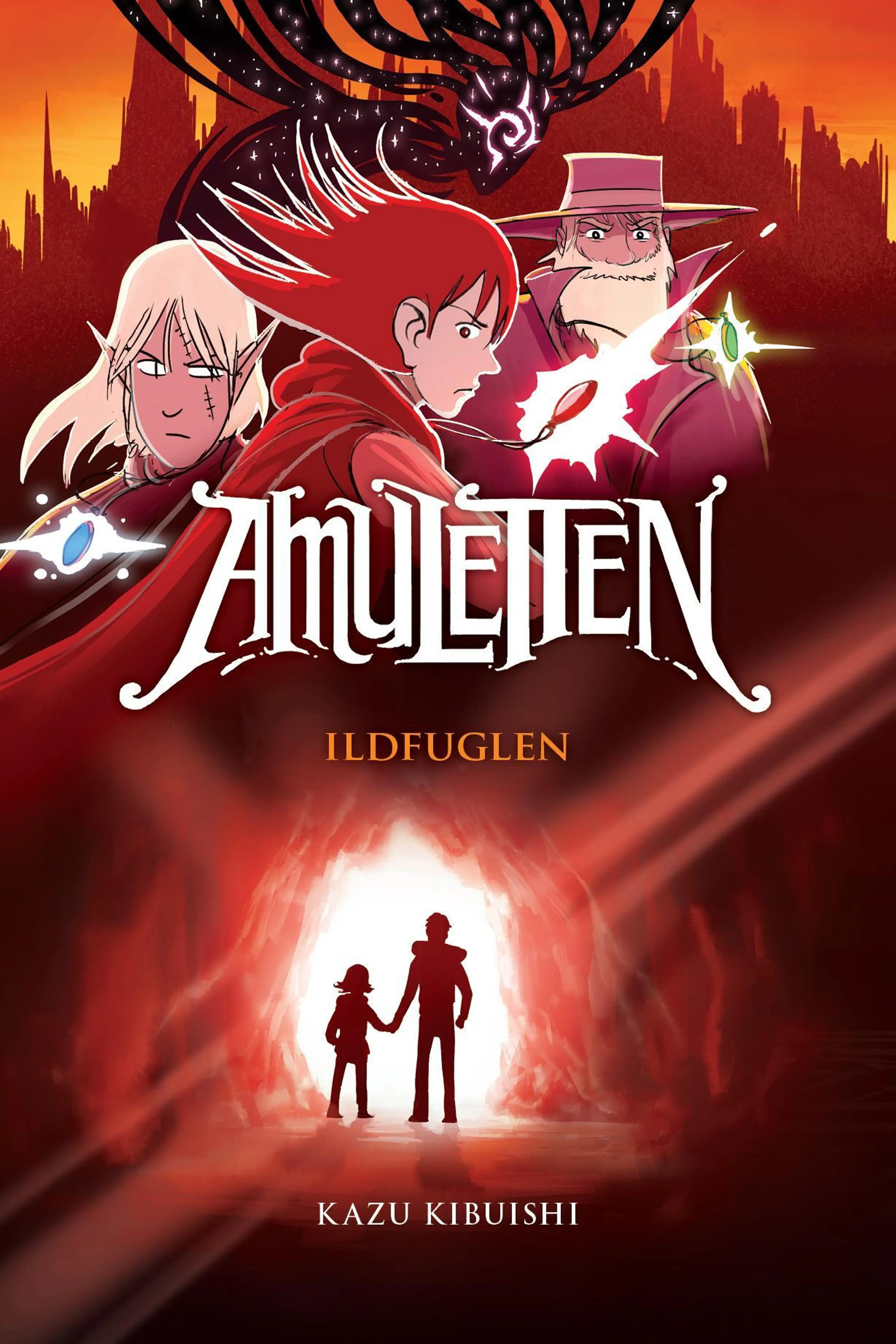Omslag Amuletten 7: Ildfuglen av Kazu Kibuishi (Heftet)