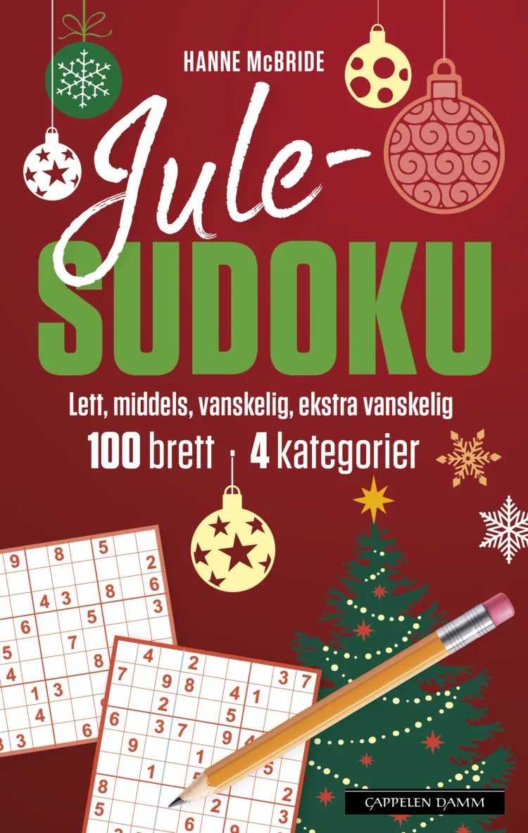 Omslag Jule-sudoku av Hanne McBride (Heftet)