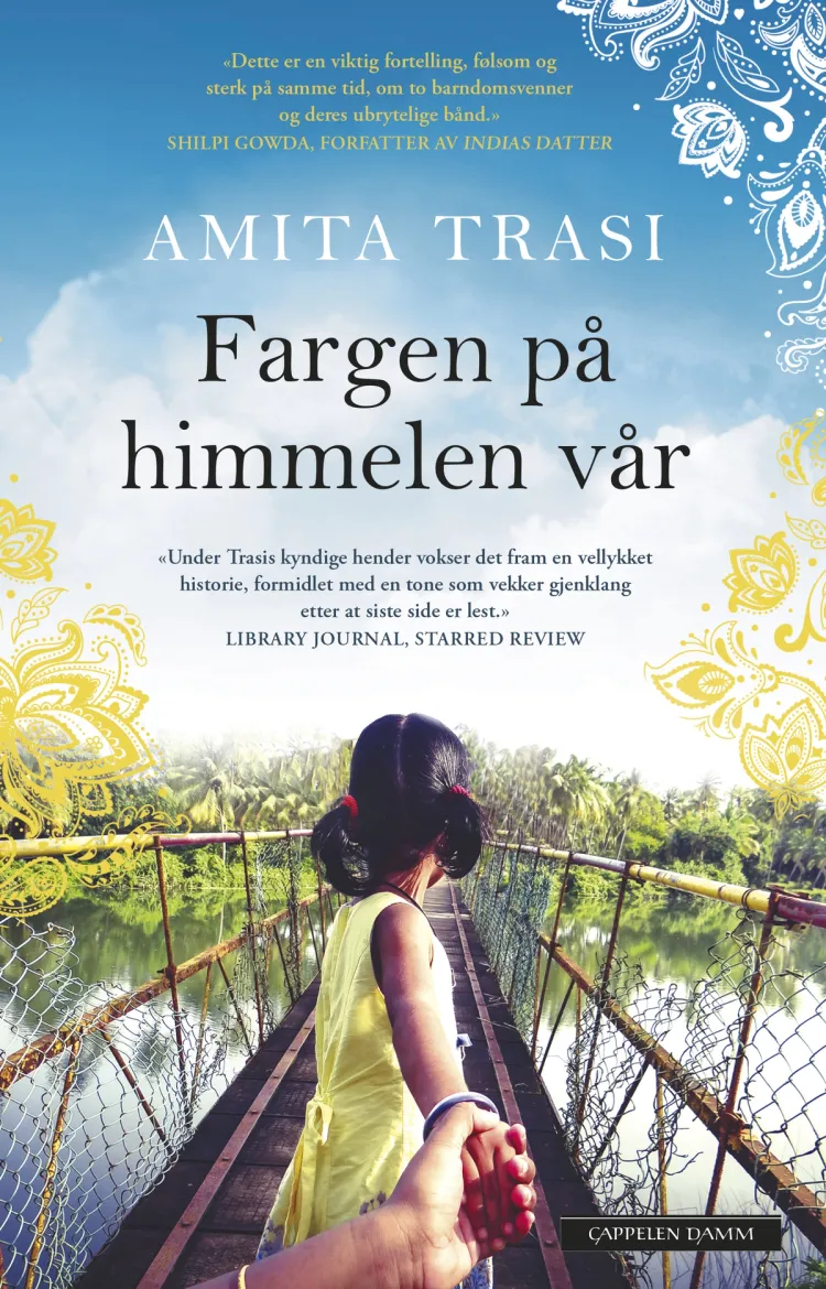 Omslag Fargen på himmelen vår av Amita Trasi (Innbundet)