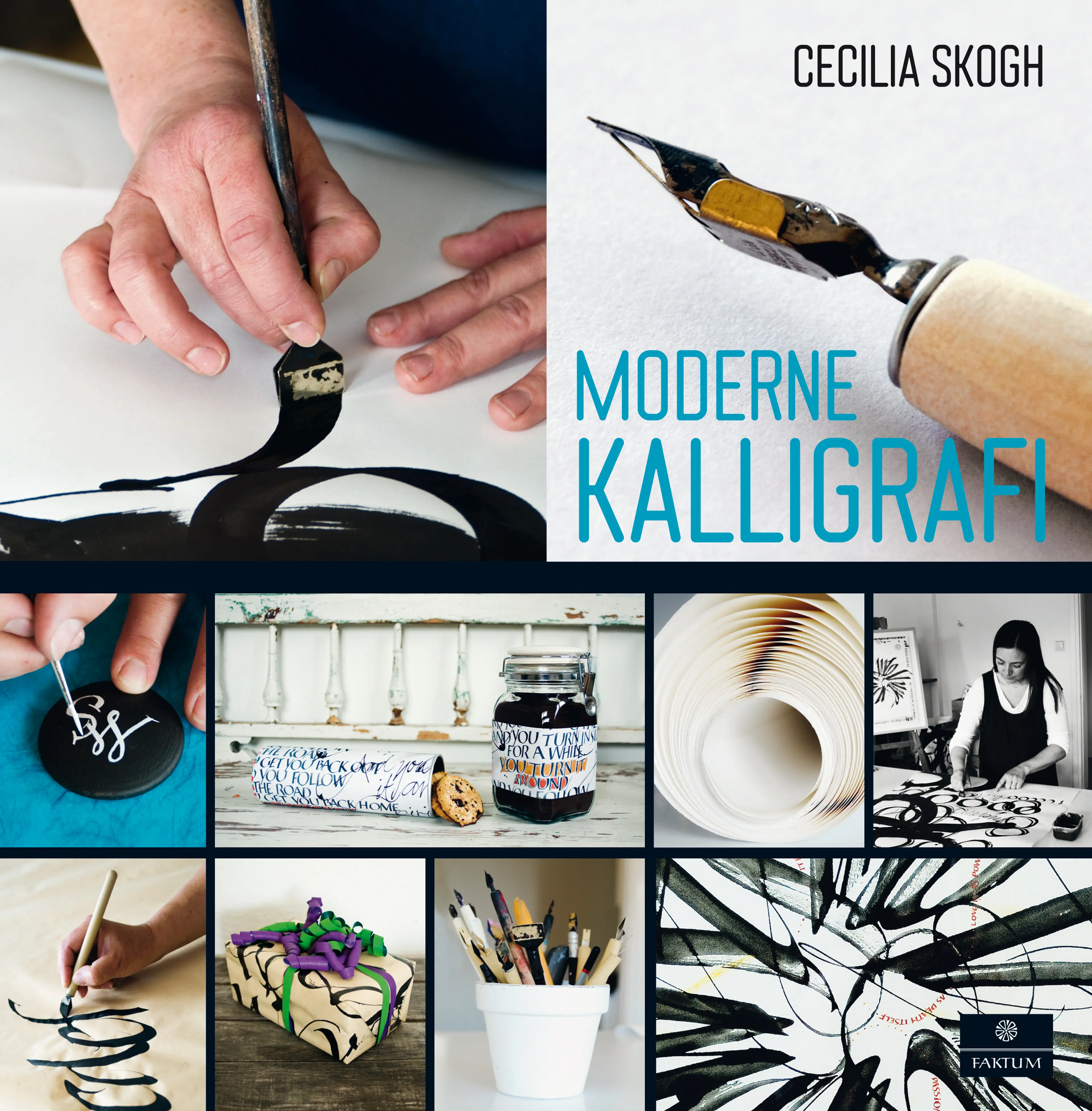 Omslag Moderne kalligrafi av Cecilia Skogh (Innbundet)