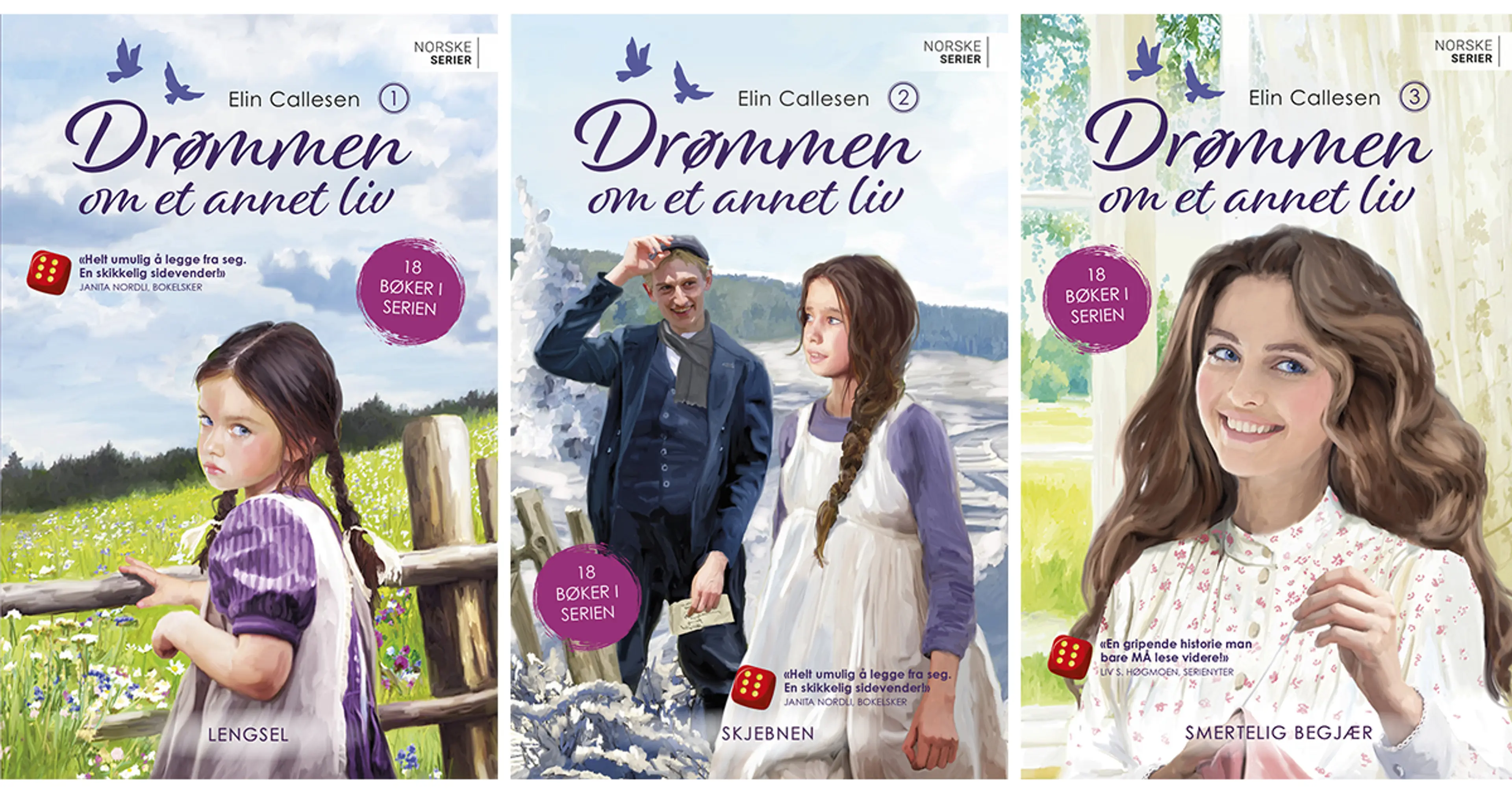 Bok 1, 2 og 3 i Drømmen om et annet liv