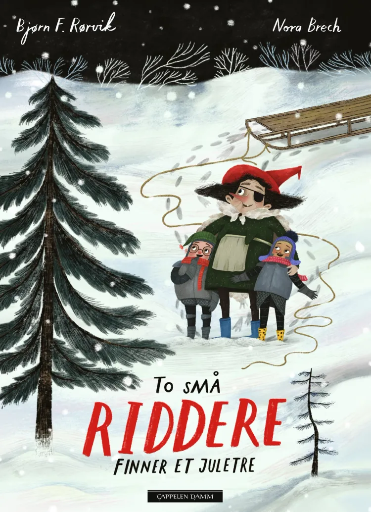 Omslag To små riddere finner et juletre av Bjørn F. Rørvik (Ebok)
