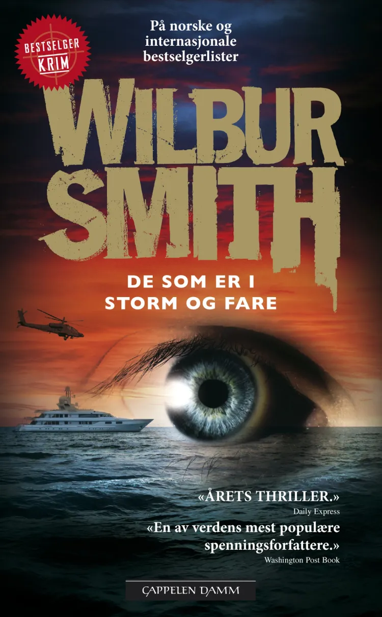 Omslag De som er i storm og fare av Wilbur Smith (Heftet)