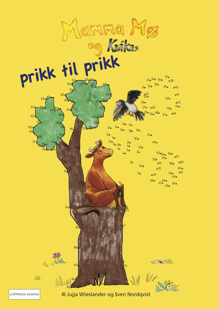 Omslag Mamma Mø og Kråkas prikk til prikk av Jujja Wieslander (Heftet)