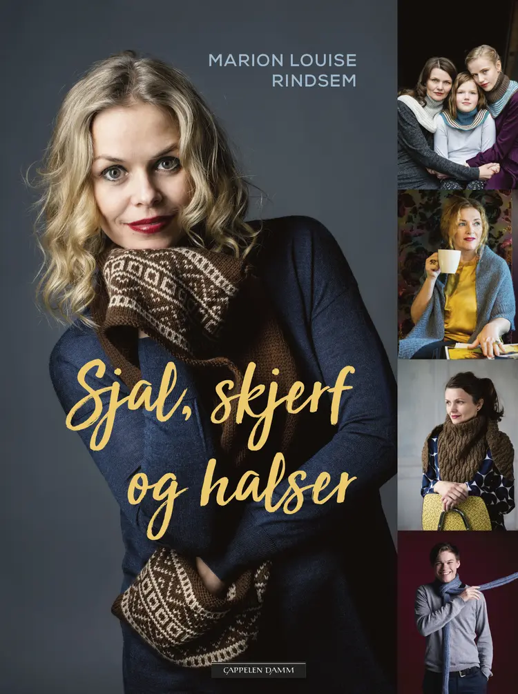 Omslag Sjal, skjerf og halser av Marion Louise Rindsem (Innbundet)