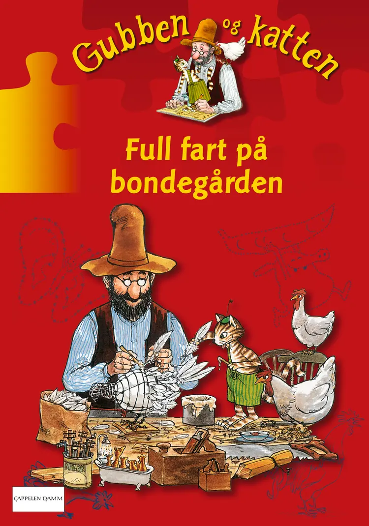 Omslag Gubben og katten. Full fart på bondegården av Christian Becker (Heftet)