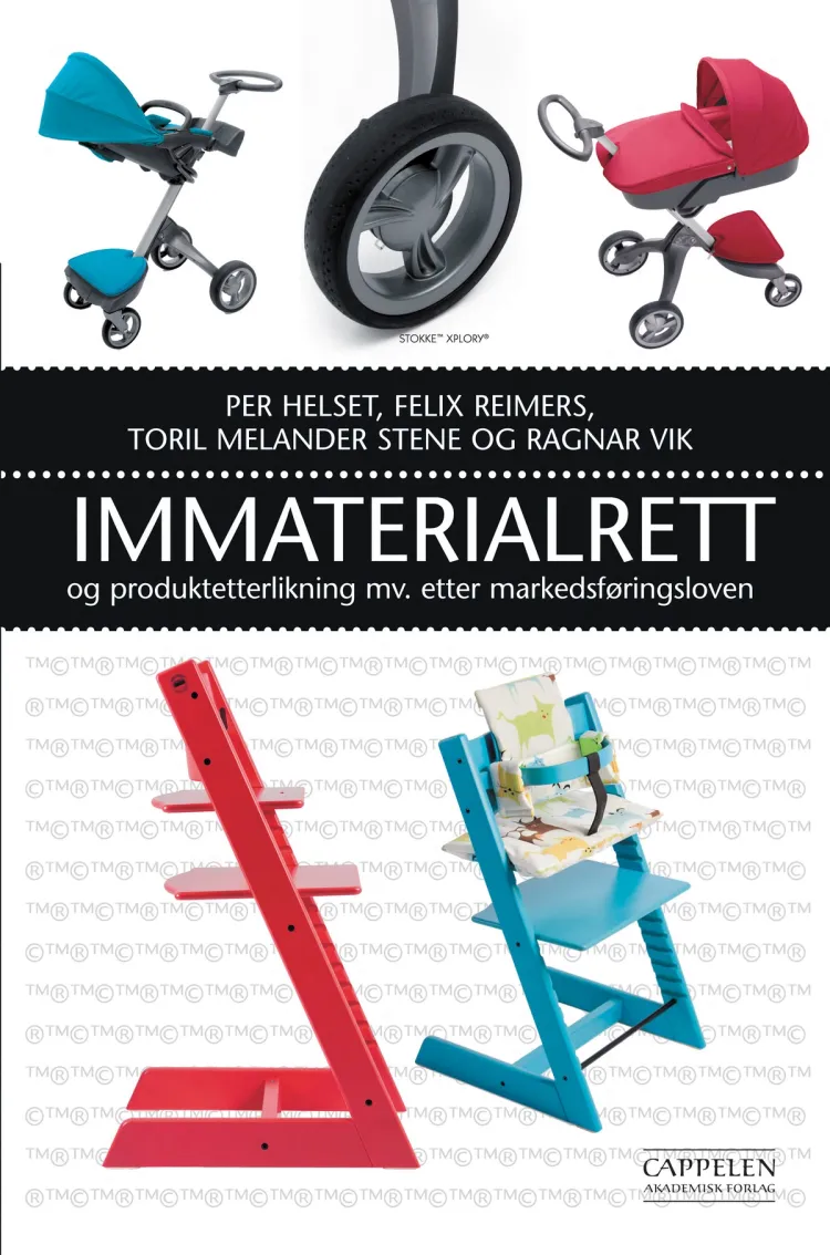 Omslag Immaterialrett av Per Helset, Felix Reimers, Toril Melander Stene og Ragnar Vik (Innbundet)