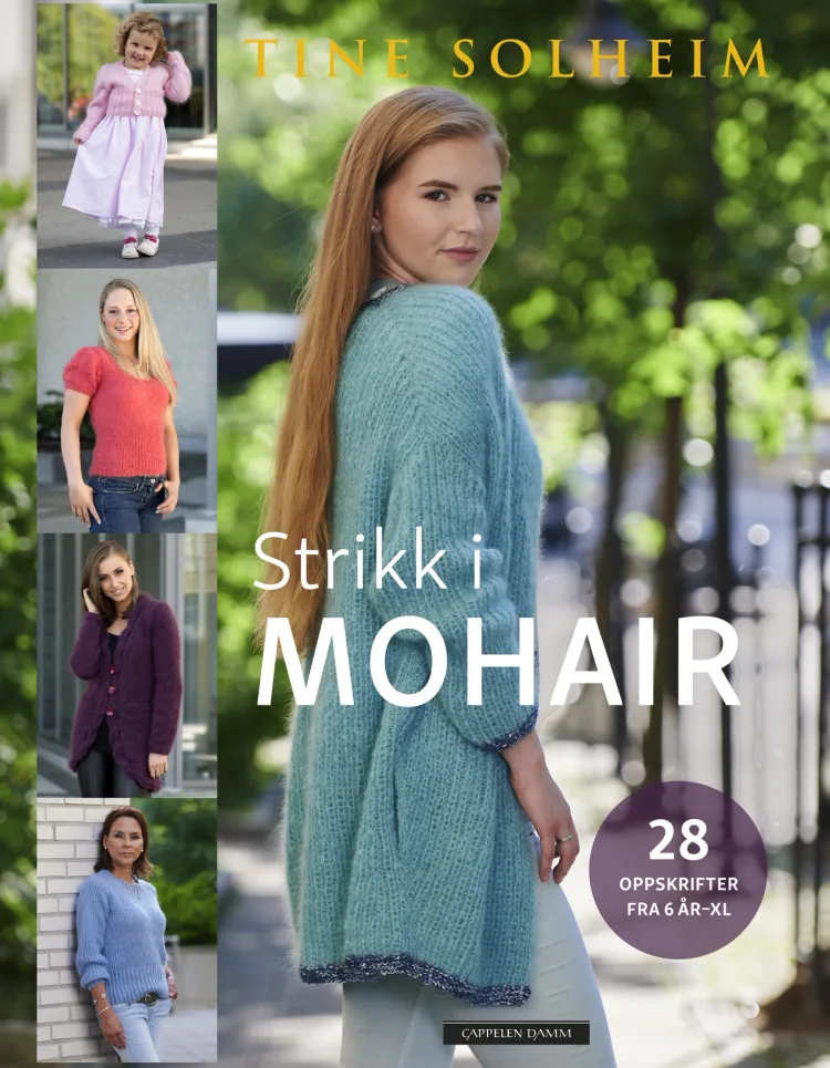 Omslag Strikk i mohair av Tine Solheim (Innbundet)