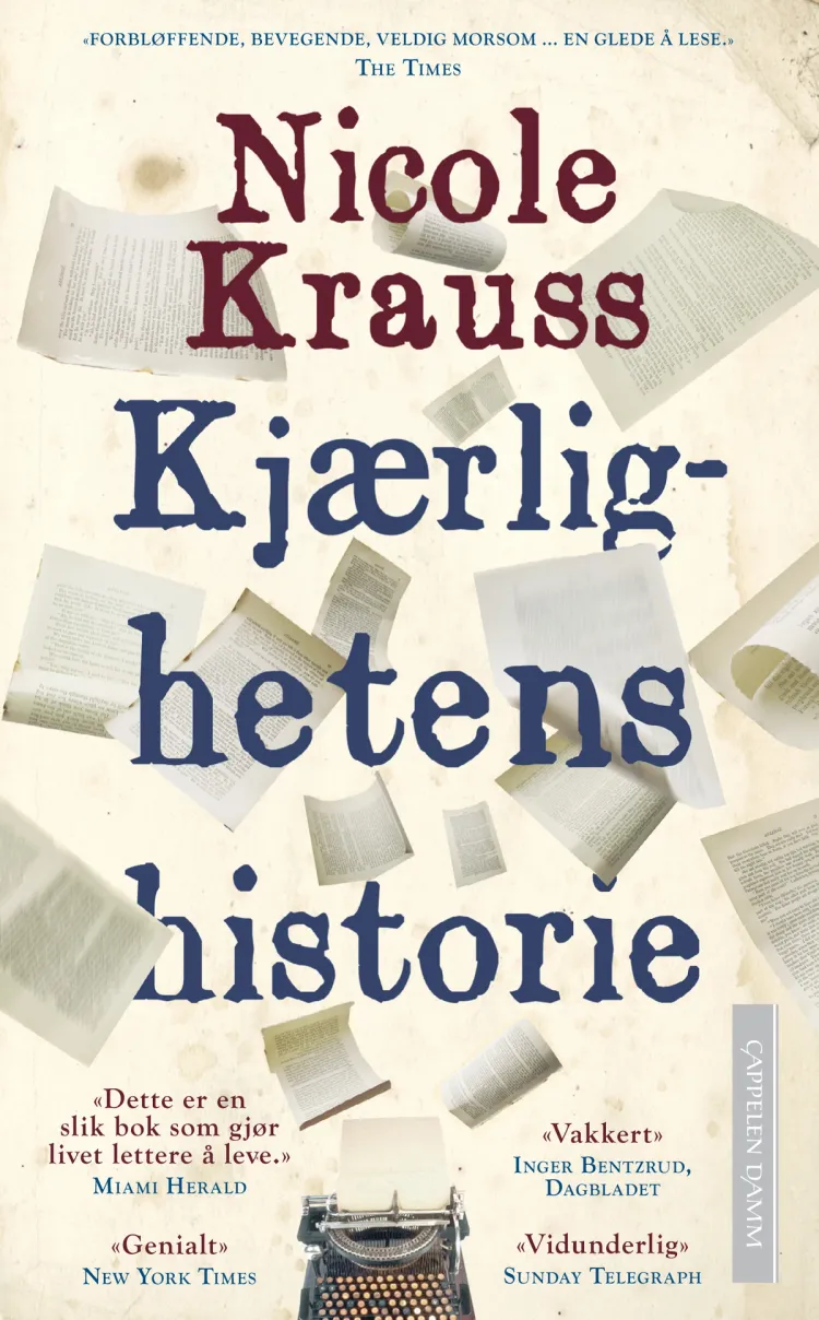 Omslag Kjærlighetens historie av Nicole Krauss (Heftet)