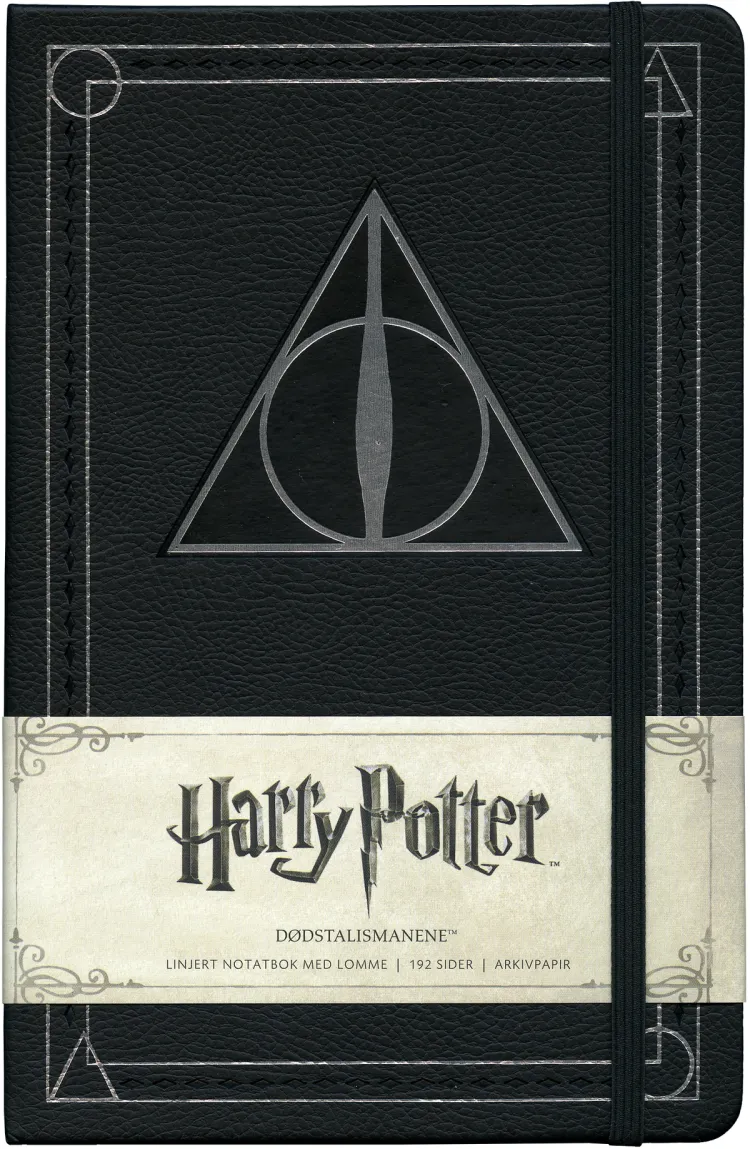 Omslag Harry Potter Dødstalismanene linjert notatbok (Innbundet)