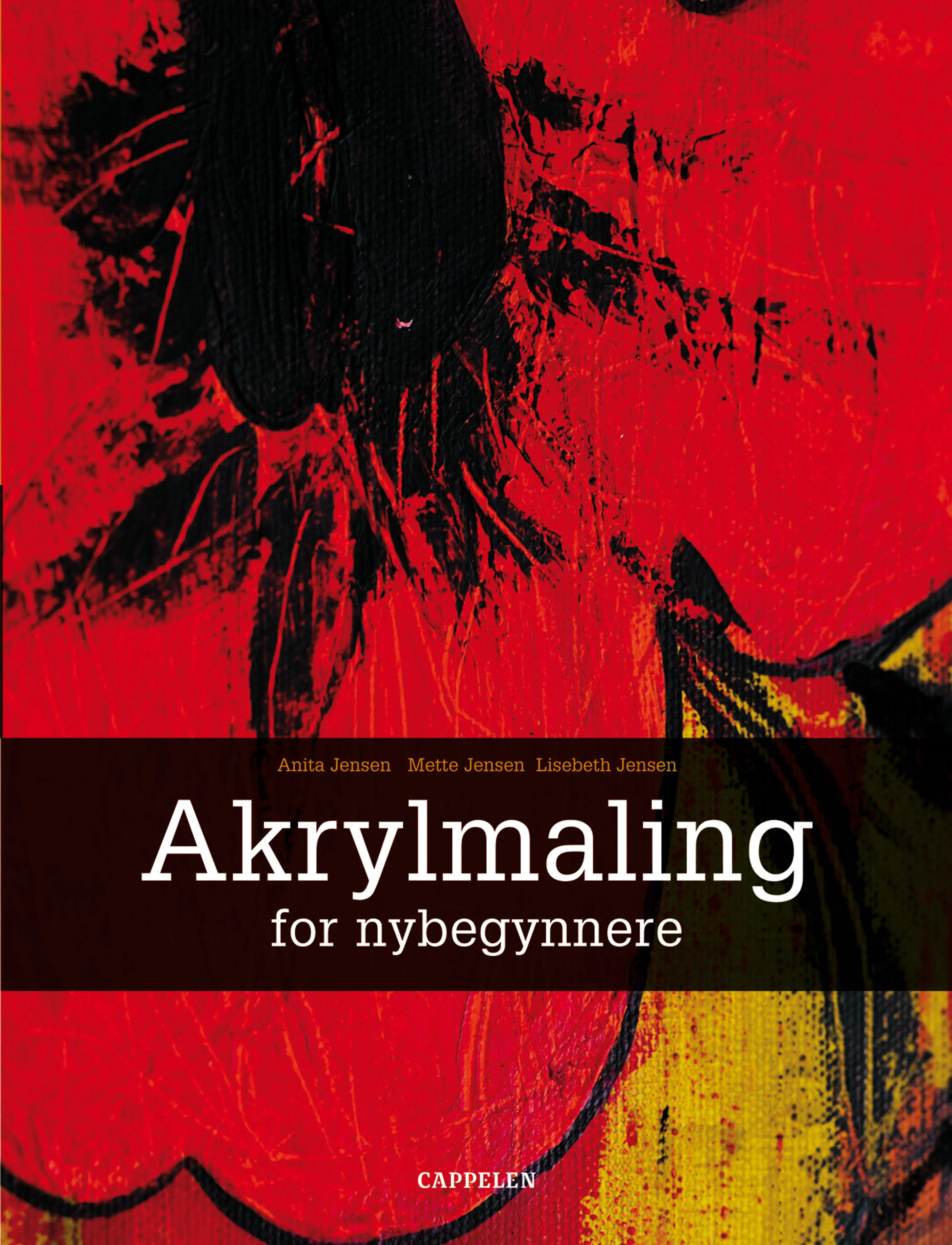 Omslag Akrylmaling for nybegynnere av Lisebeth Jensen, Anita Jensen og Mette Jensen (Innbundet)
