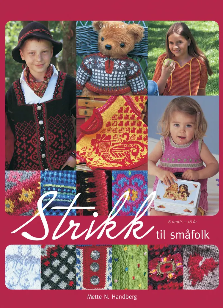 Omslag Strikk til småfolk av Mette N. Handberg (Innbundet)