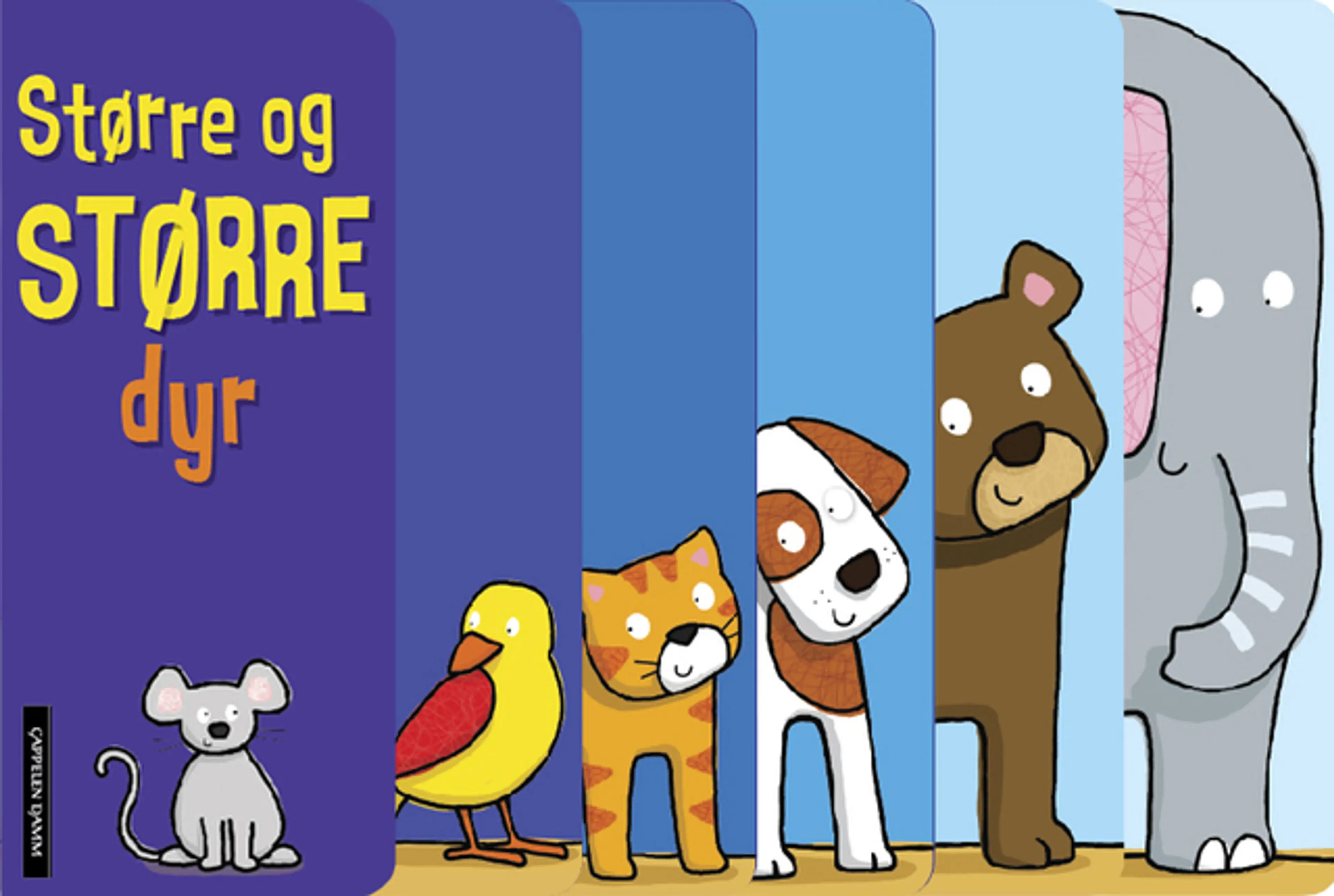 Omslag Større og større dyr av Moira Butterfield (Innbundet)