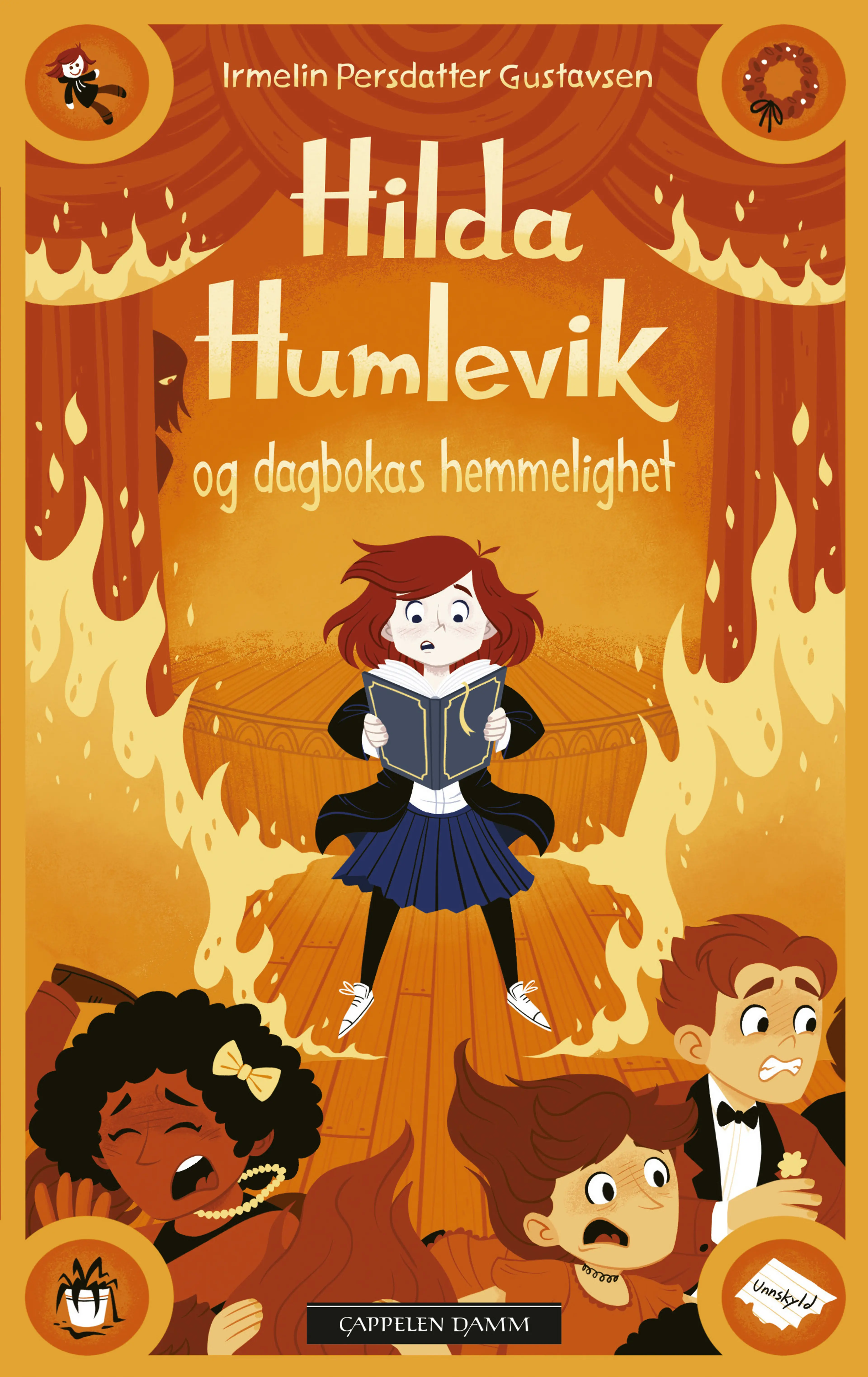 Omslag Hilda Humlevik og dagbokas hemmelighet av Irmelin Persdatter Gustavsen (Innbundet)