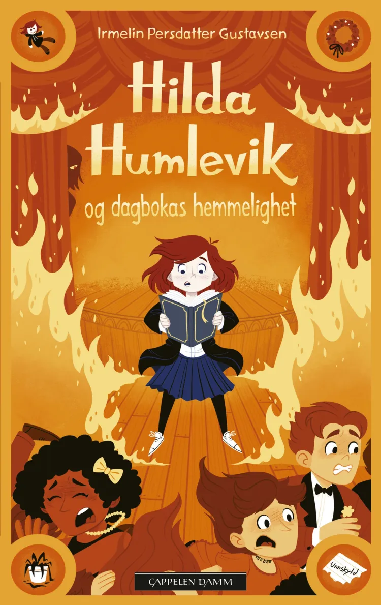 Omslag Hilda Humlevik og dagbokas hemmelighet av Irmelin Persdatter Gustavsen (Innbundet)