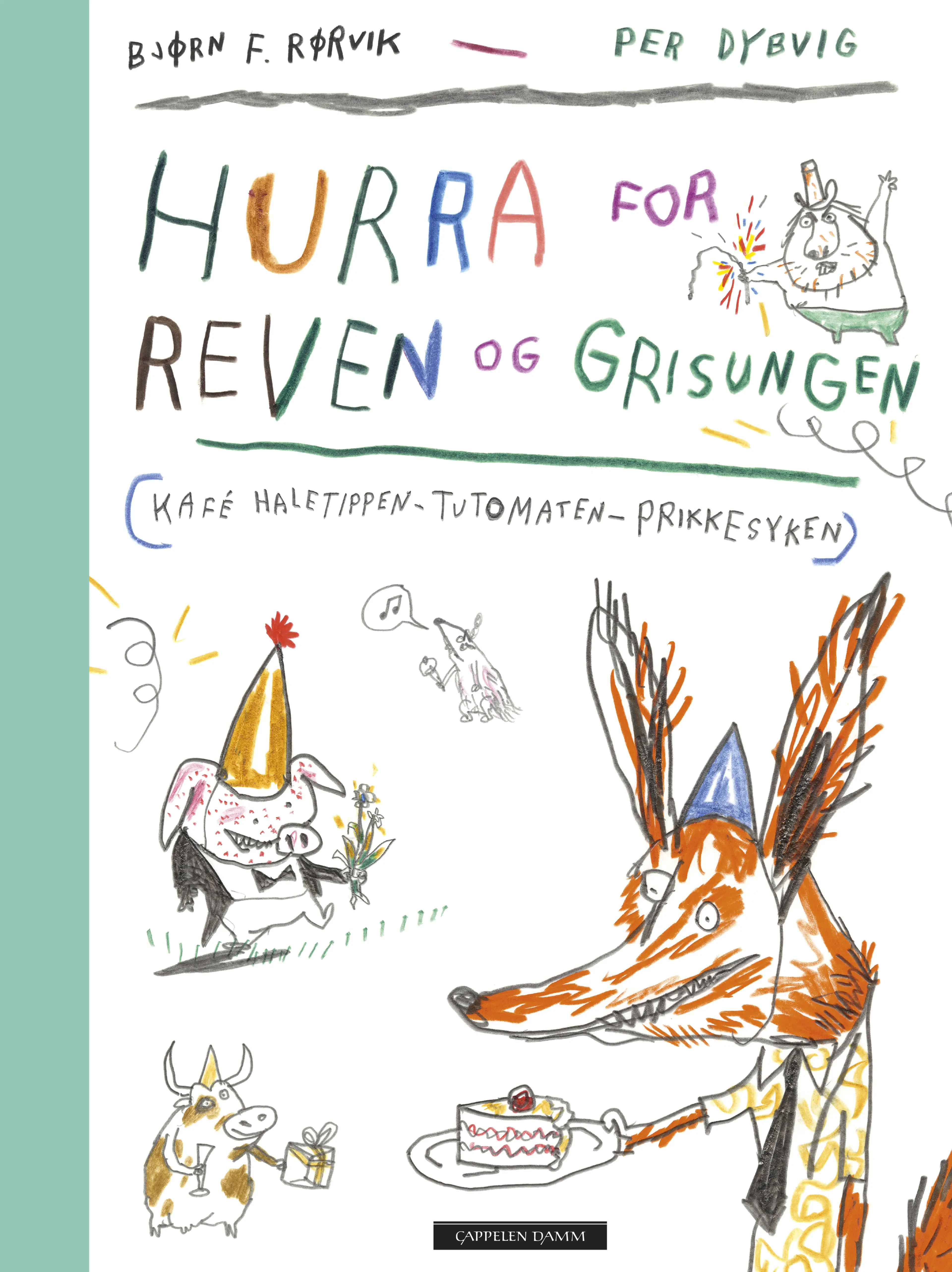 Omslag Hurra for Reven og Grisungen - samleutgave 3-i-1 av Bjørn F. Rørvik og Per Dybvig (Innbundet)