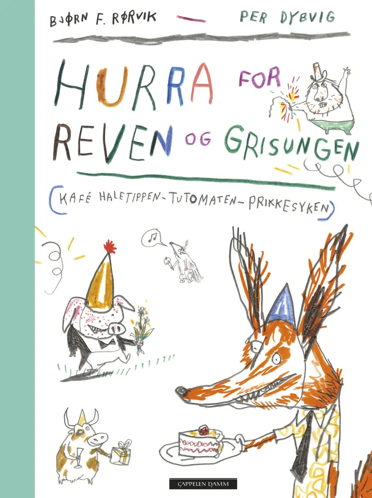 Omslag Hurra for Reven og Grisungen - samleutgave 3-i-1 av Bjørn F. Rørvik og Per Dybvig (Innbundet)
