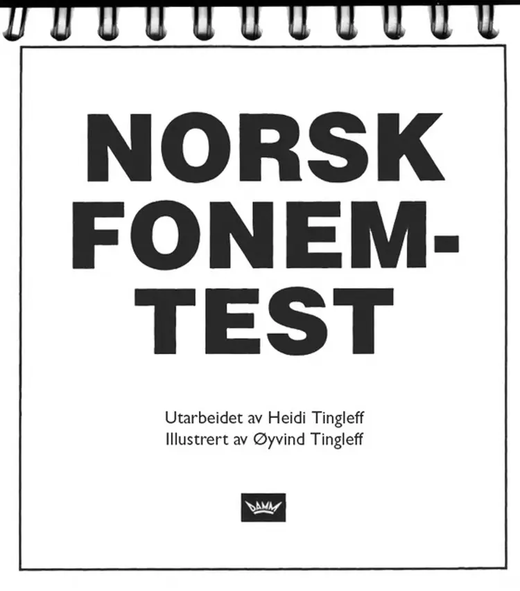Omslag Norsk Fonemtest av Heidi Tingleff (Ukjent)