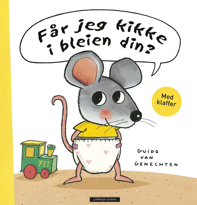 Omslag Får jeg kikke i bleien din? av Guido van Genechten (Innbundet)