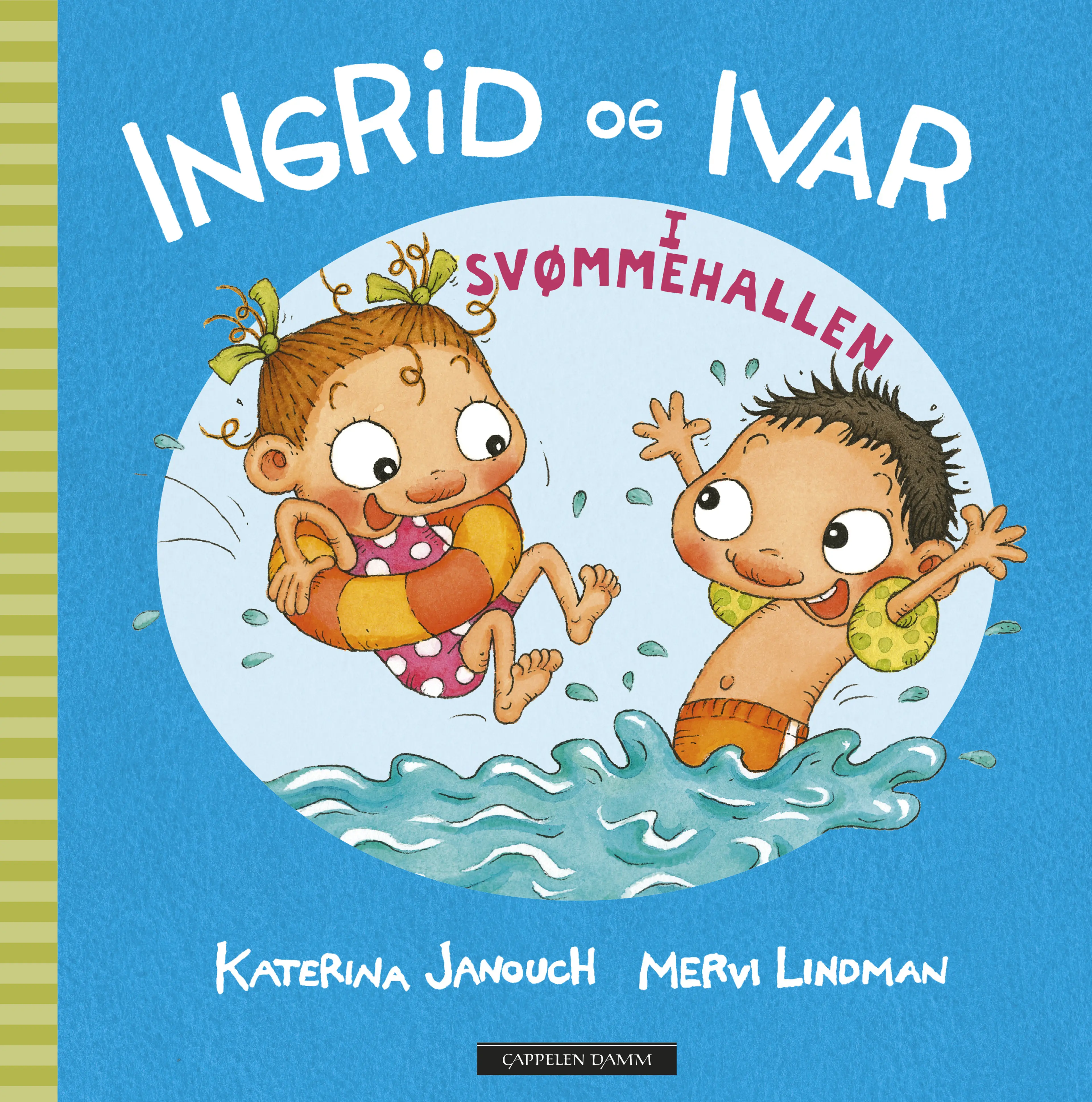 Omslag Ingrid og Ivar i svømmehallen av Katerina Janouch (Innbundet)