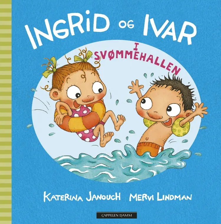 Omslag Ingrid og Ivar i svømmehallen av Katerina Janouch (Innbundet)