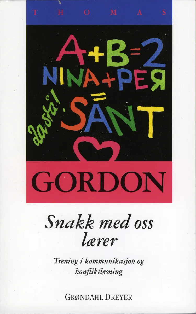 Omslag Snakk med oss lærer av Thomas Gordon (Heftet)