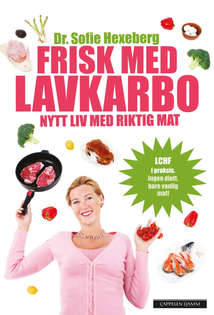 Omslag Frisk med lavkarbo av Sofie Hexeberg (Innbundet)