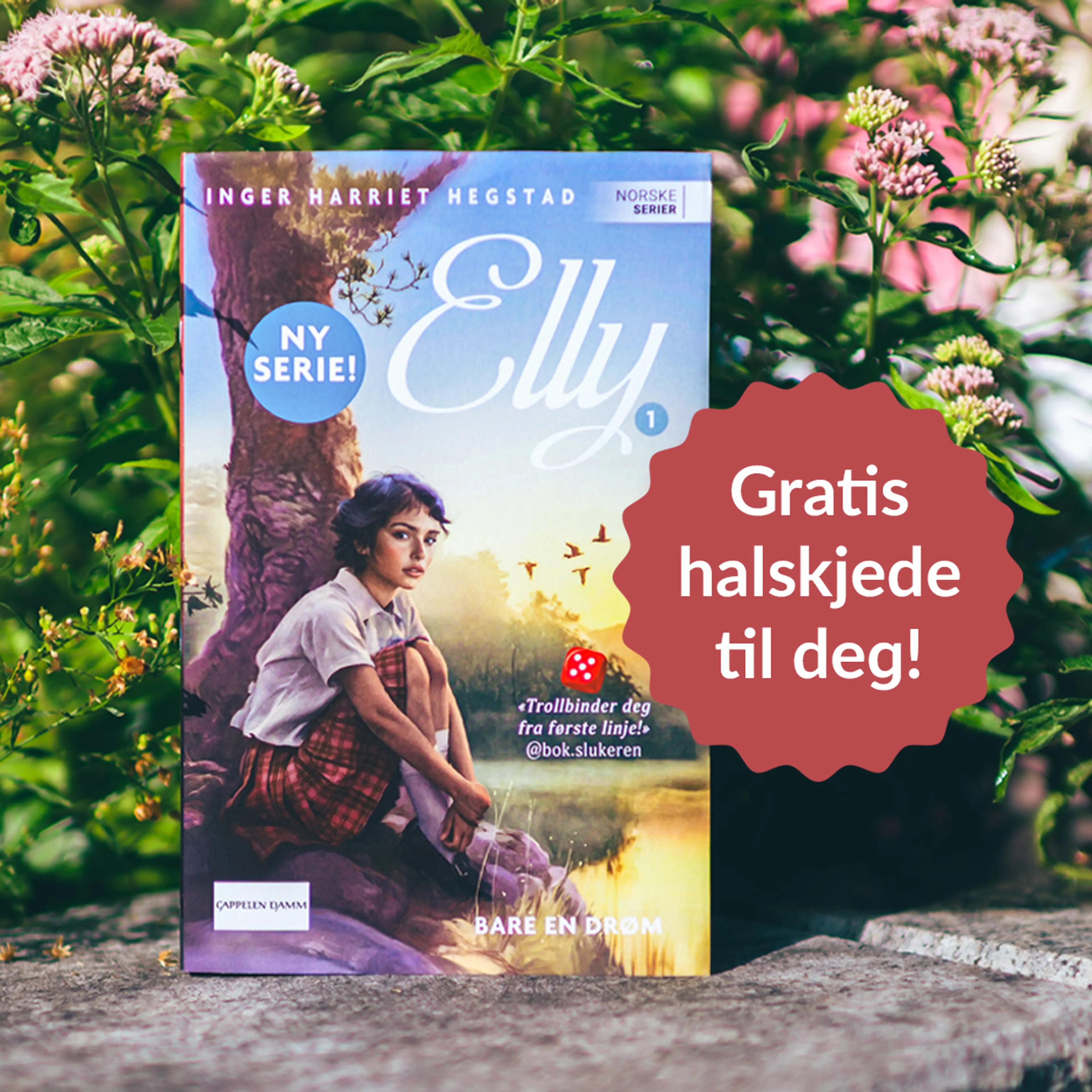 Foto av første bok i serien Elly
