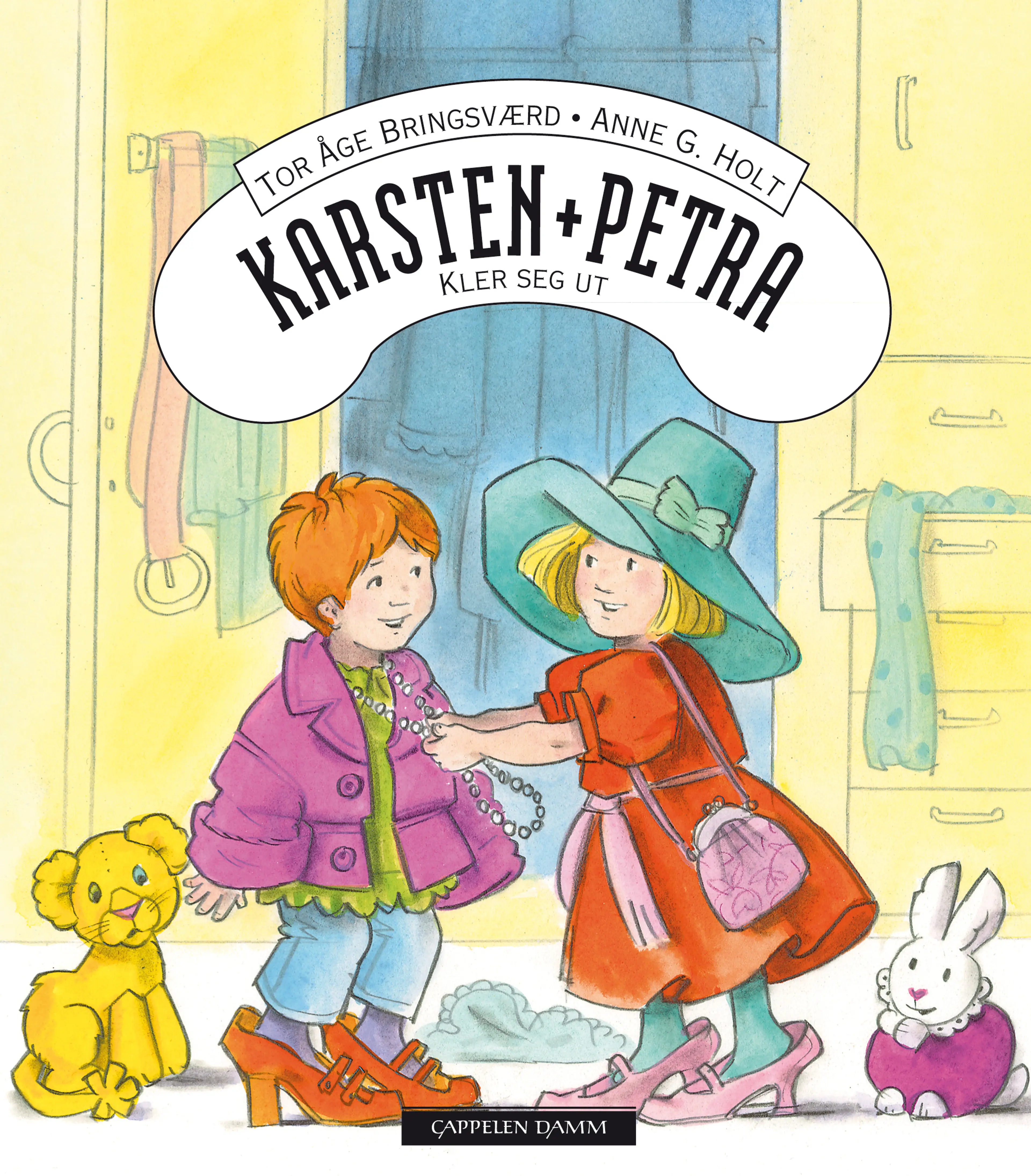 Omslag Karsten og Petra kler seg ut av Tor Åge Bringsværd og Anne G. Holt (Innbundet)