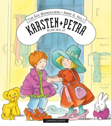 Omslag Karsten og Petra kler seg ut av Tor Åge Bringsværd og Anne G. Holt (Innbundet)