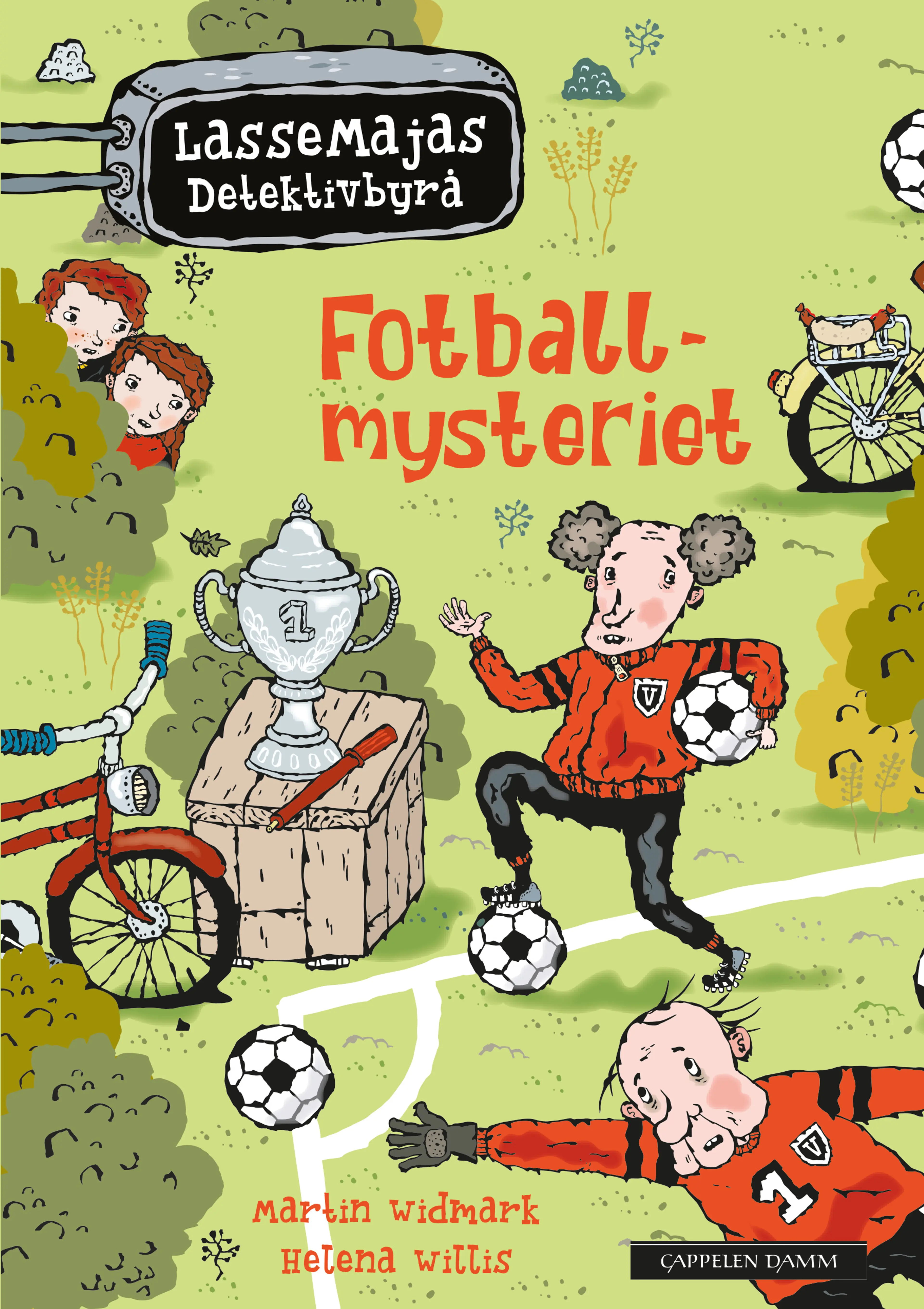 Omslag LasseMaja - Fotballmysteriet av Martin Widmark (Innbundet)