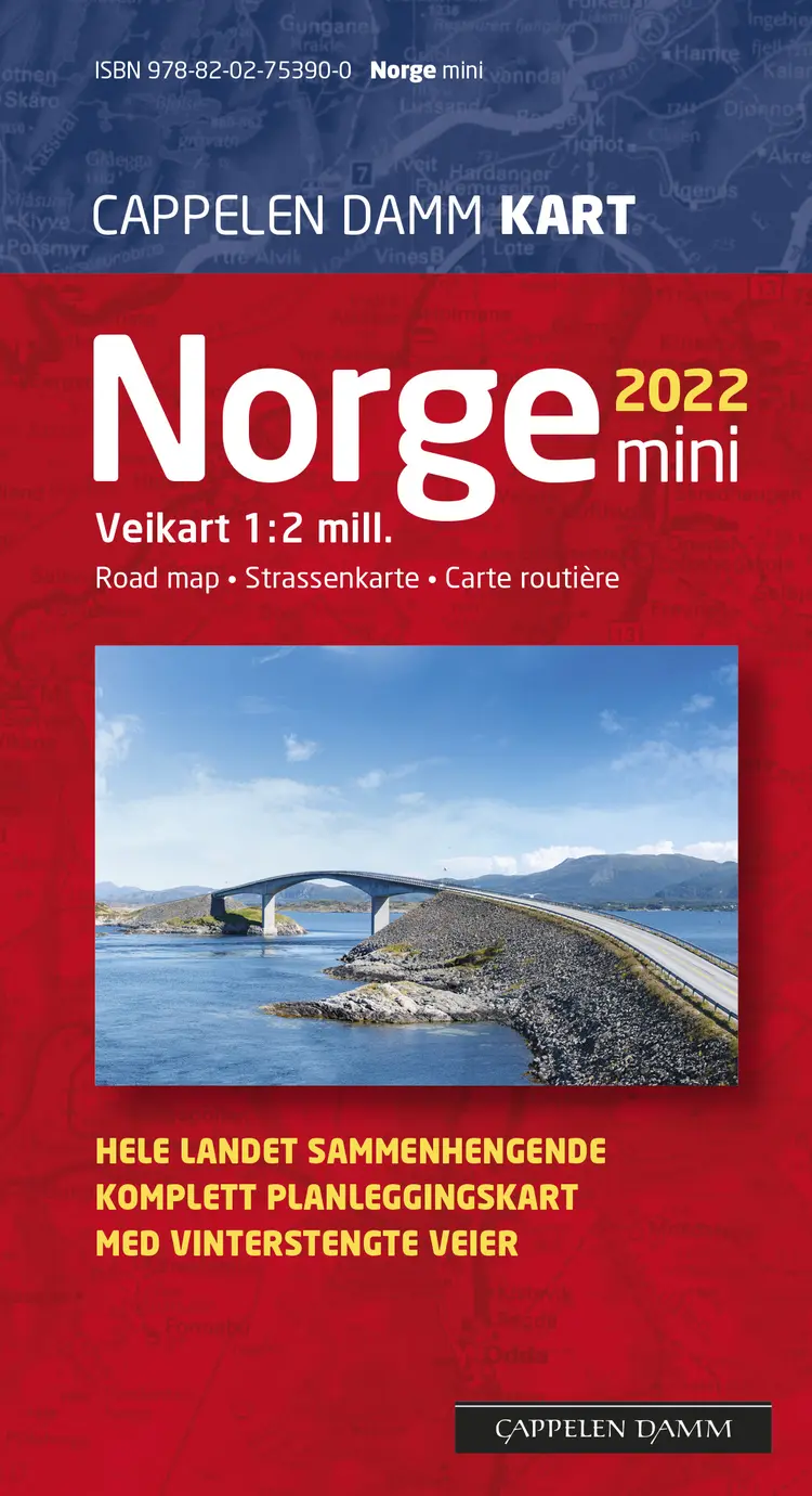 Omslag Norge mini brettet 2022 av Cappelen Damm Kart (Kart)