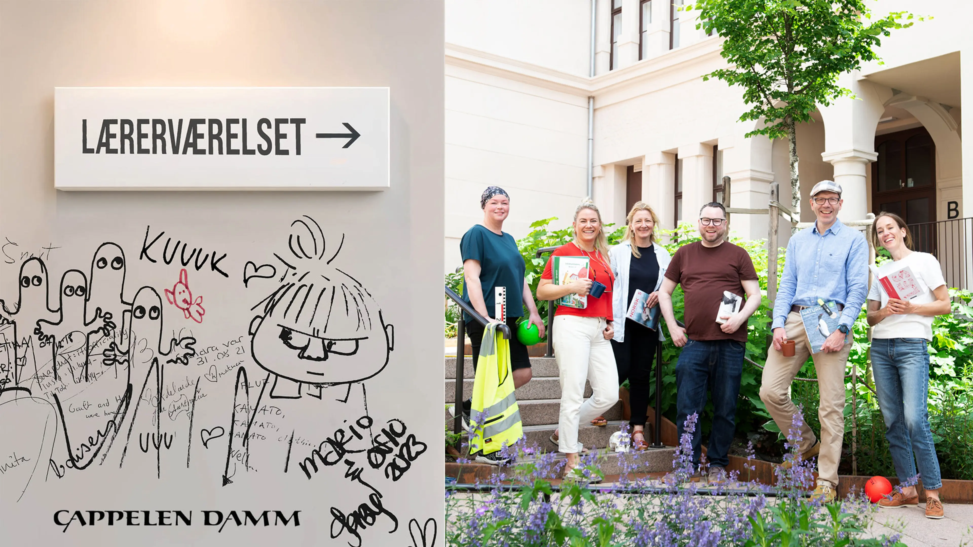 Lærerværelset fra Cappelen Damm. 