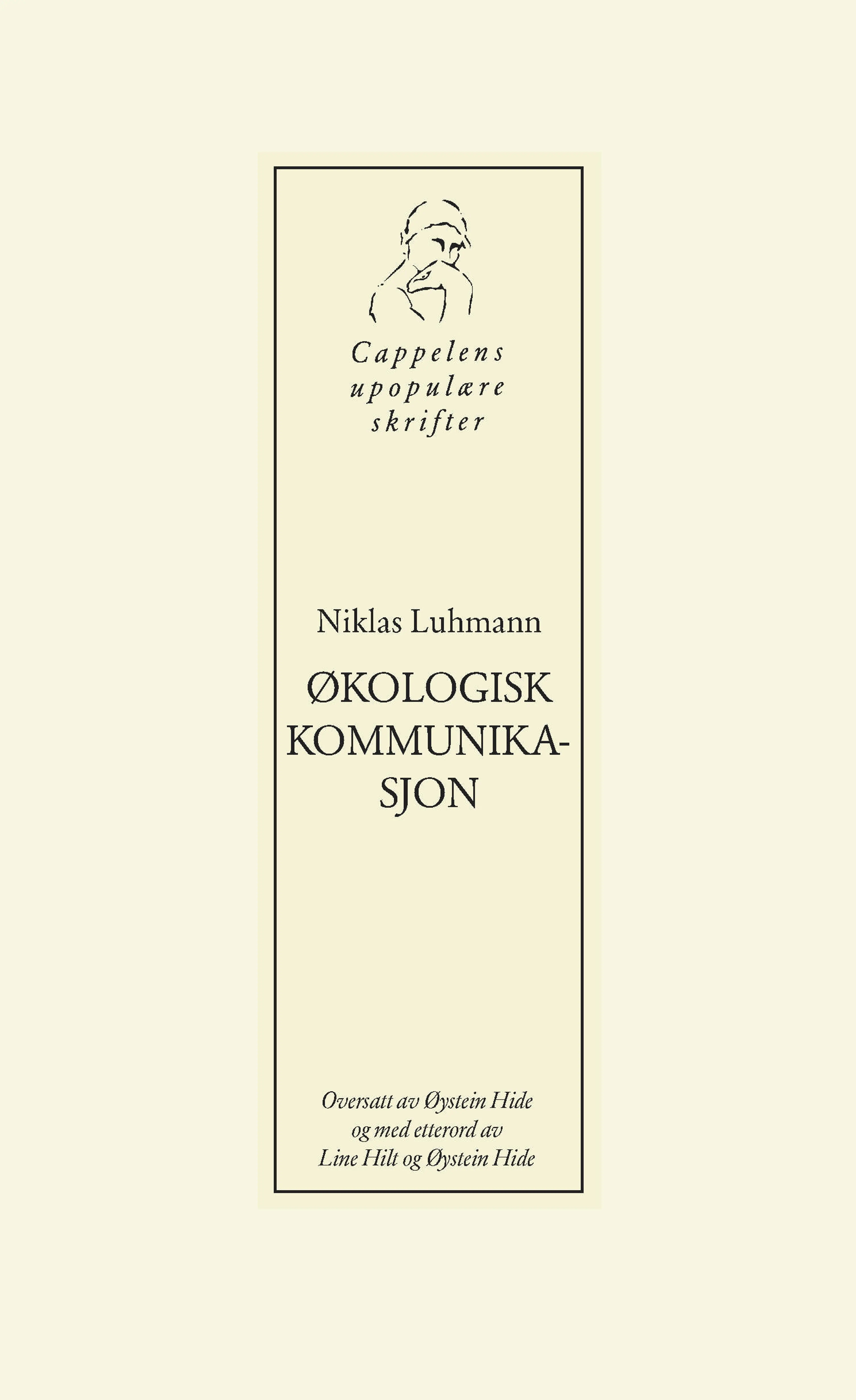 Omslag Økologisk kommunikasjon av Niklas Luhmann (Heftet)