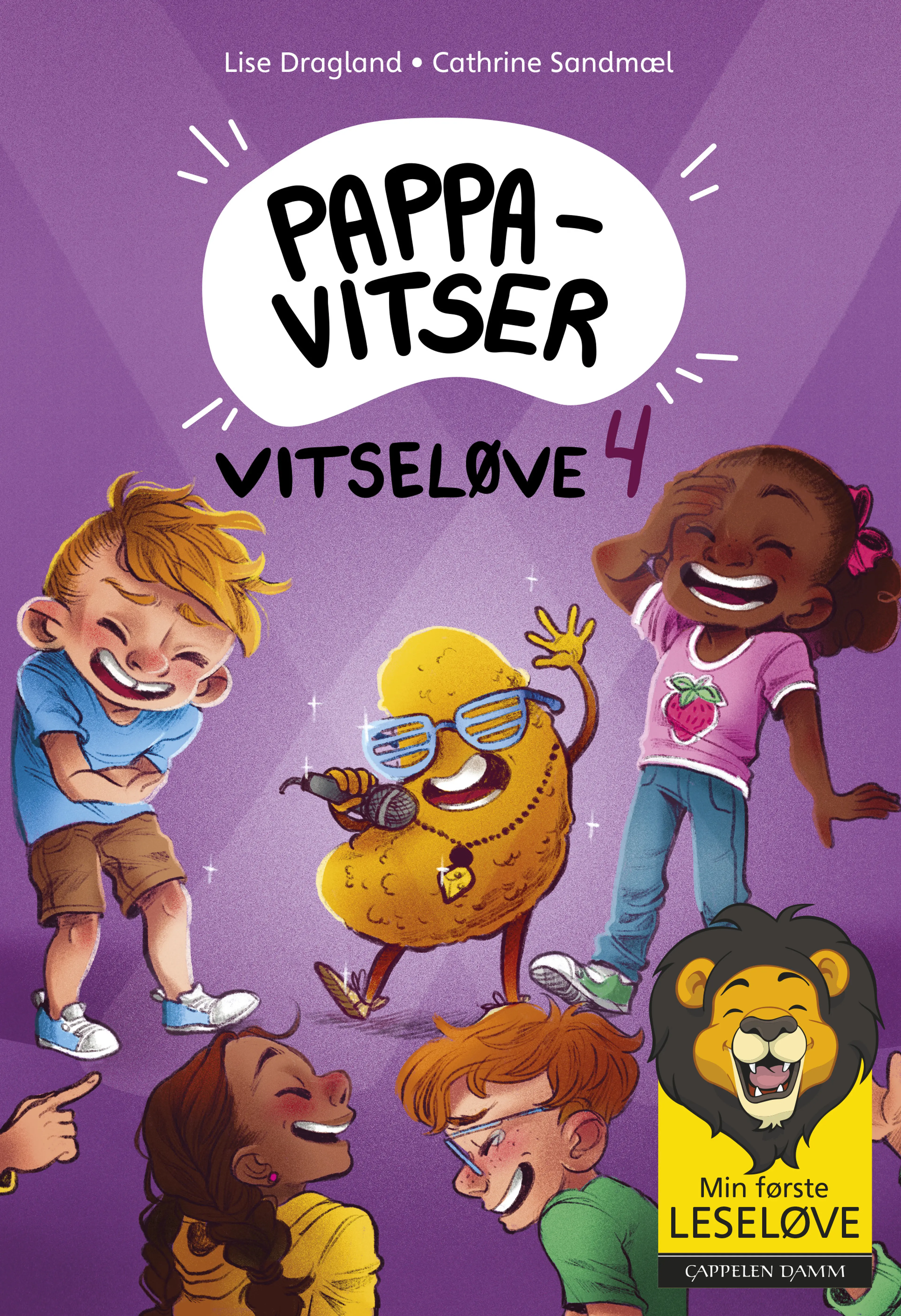 Omslag Min første leseløve - Vitseløve 4 - Pappavitser av Lise Dragland (Innbundet)