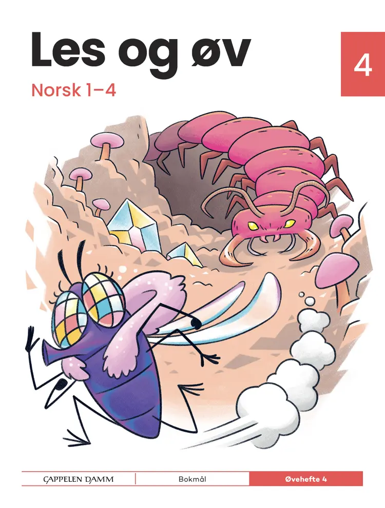 Omslag Les og øv Norsk 1–4 Øvehefte 4 (Heftet)