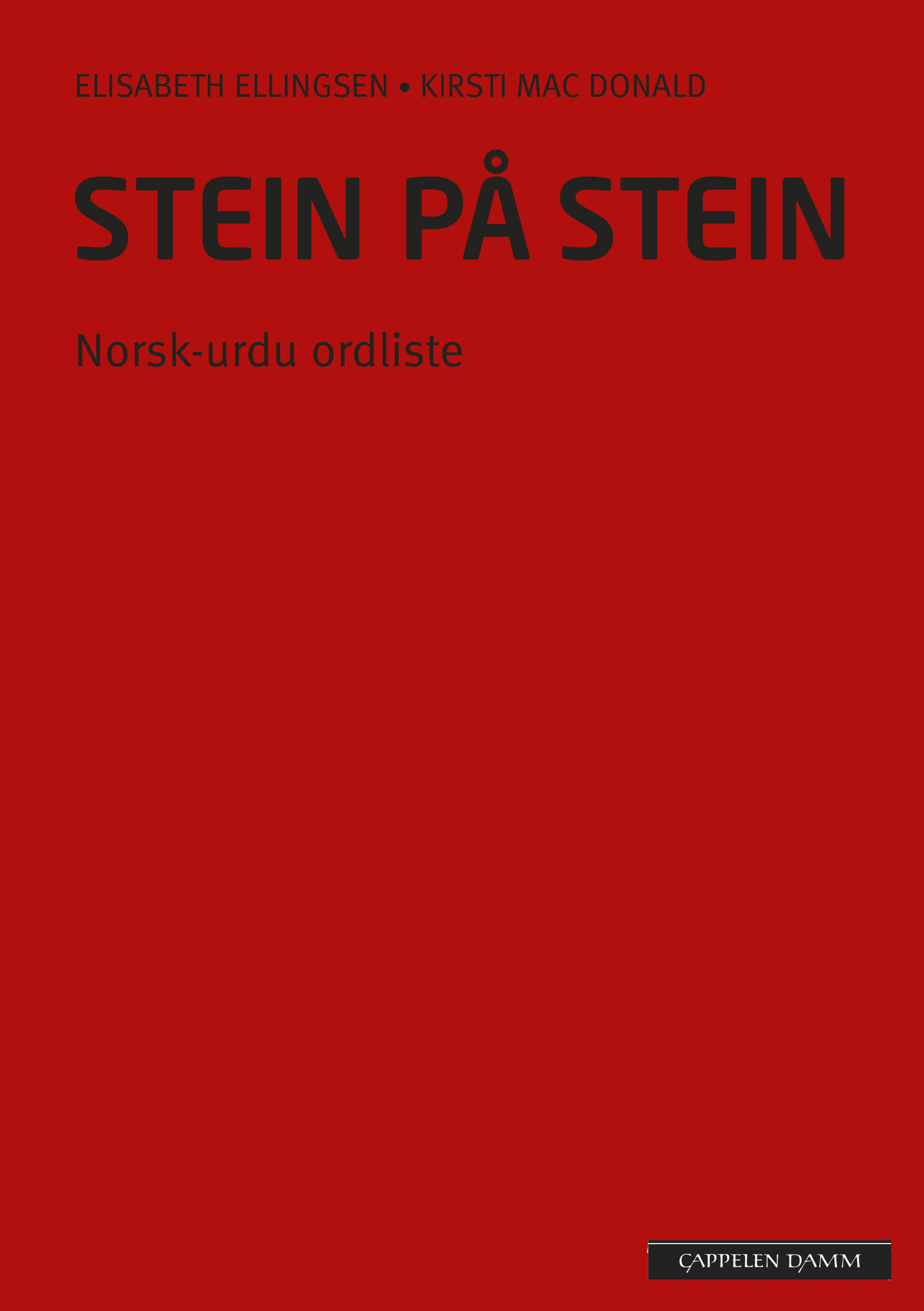 Omslag Stein på stein Norsk-urdu ordliste (2014) av Elisabeth Ellingsen og Kirsti Mac Donald (Heftet)