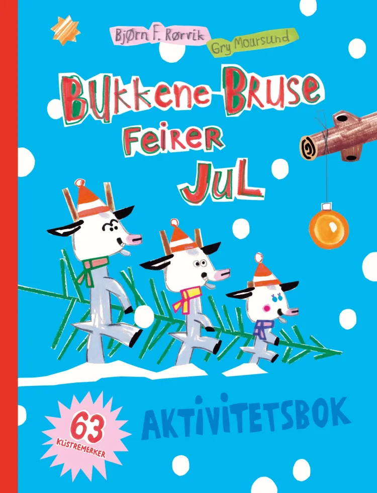 Omslag Bukkene Bruse feirer jul - Aktivitetsbok av Bjørn F. Rørvik og Gry Moursund (Heftet)