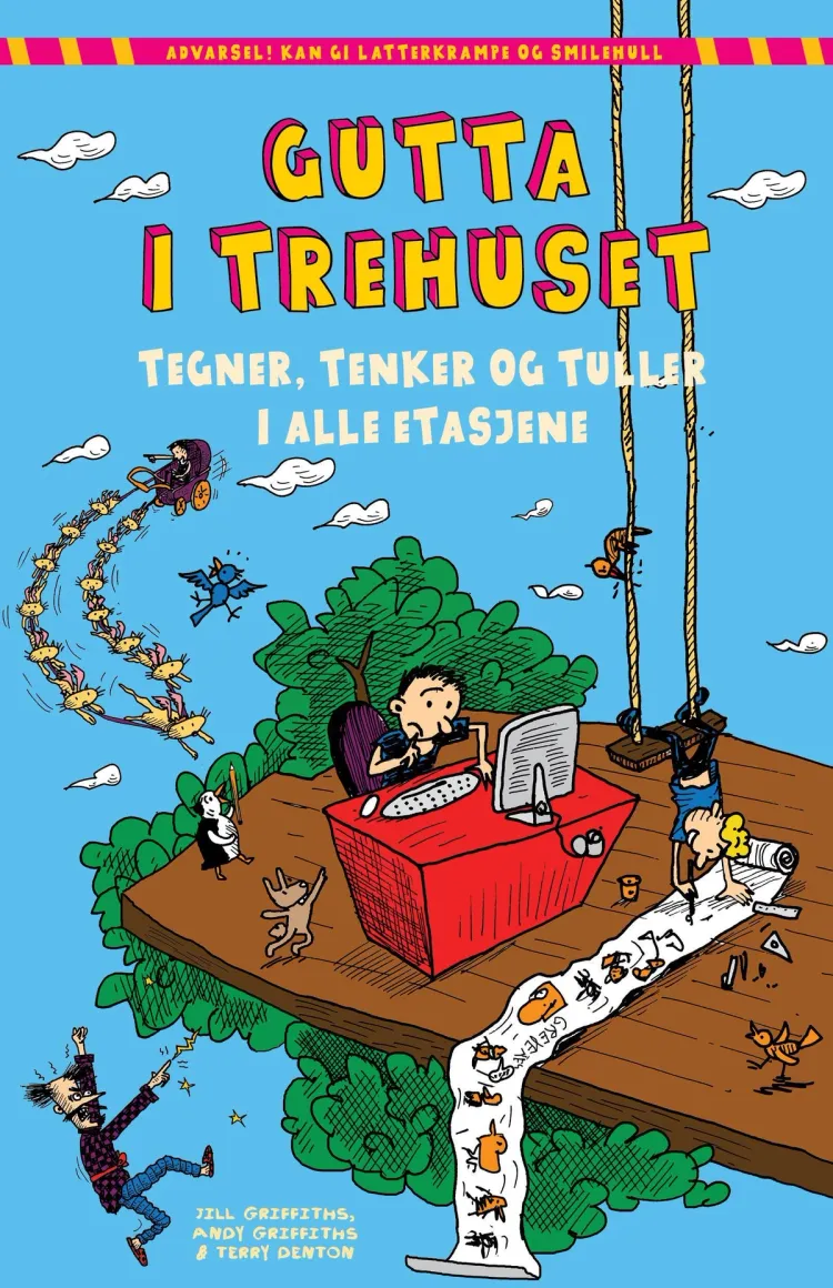 Omslag Gutta i trehuset tegner, tenker og tuller i alle etasjene av Jill Griffiths og Andy Griffiths (Heftet)