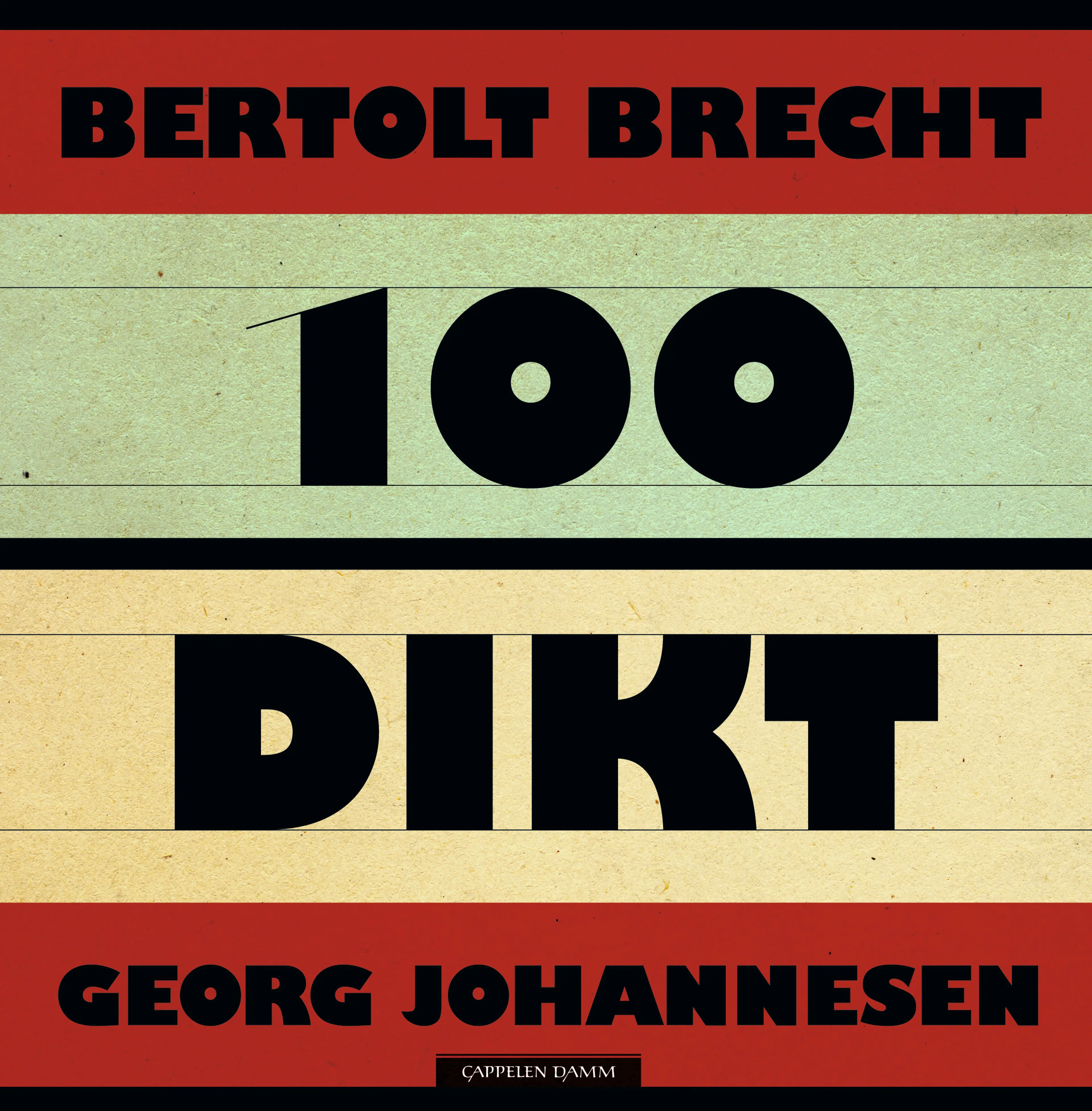 Omslag 100 dikt av Bertolt Brecht (Innbundet)