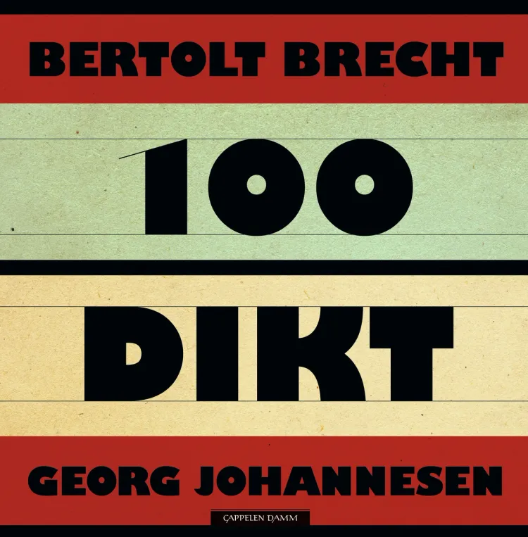 Omslag 100 dikt av Bertolt Brecht (Innbundet)